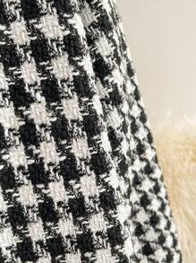 SHEIN Privé Jachetă cu mânecă lungă cu imprimeu cu picior de gală, elegantă, de mărime mare