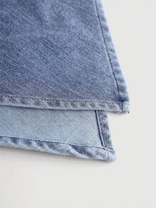 SHEIN Y2K Grunge Asymmetrical Neck Lettuce Trim Tee