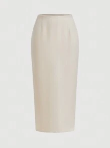 SHEIN Privé Femmes Set de 2 pièces : Débardeur gris et jupe longue - Nude - Voir 3