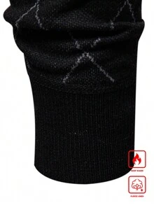 Manfinity Mode Men's Lightweight Half-Zip Knitted Sweater, Long Sleeve Pullover, For Fall Winter