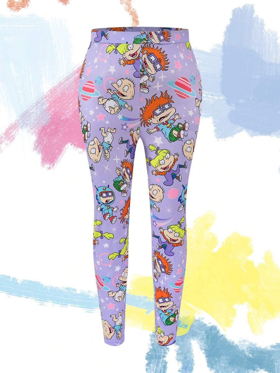 Nick 90s | SHEIN 大码卡通印花紧身裤