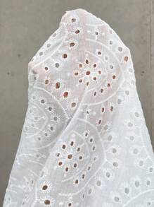 Calvaya Plus Size Women Sheer Embroidery Blouse