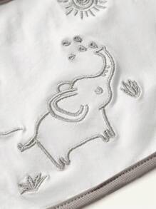 Cozy Pixies Cozy Cub 3 件套婴儿围嘴，灰色大象图案喂食围嘴，多用途 - 彩色 - 查看 7