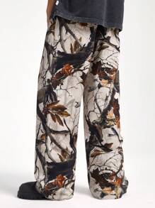 Manfinity NXTstreet Men's Digital Print Loose Woven Long Pants - Multicolor - View 2