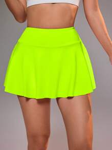 CourtClass Women's Skirt With Pocket, Suitable For Badminton, Tennis, Yoga, Fitness, Running, Marathon Athletic Skirt Three Pair - Green - View 7