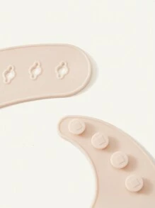 Cozy Pixies 1 件圣诞姜饼硅胶婴儿围兜，防水防污，适合婴儿进餐