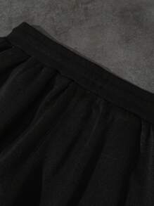 Manfinity EMRG Plus Size Men Skull Printed Zip Up Hoodie And Drawstring Sweatpants Tracksuit For Casual Wear, Fall Clothes - Black - View 4