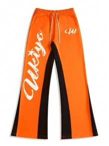 Manfinity EMRG 男士字母印花抽绳腰部宽松休闲运动裤