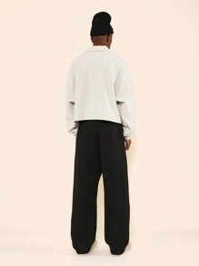 SUMWON Chemise polo premium super lourde et gaufrée, avec manches longues et coupe courte