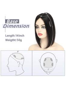 Peluca para mujeres, cabello humano virgen liso, pelucas de alta calidad con base monofilamento, reemplazo de cabello natural, toppper de cabello, pelucas rubias - S1 - Ver 7