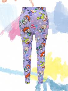 Nick 90s | SHEIN 大码卡通印花紧身裤