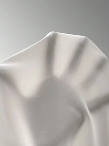 SHEIN LUNE Solid Color Round Neck Hollow Embroidery Casual Long Sleeve T-Shirt - White - View 7