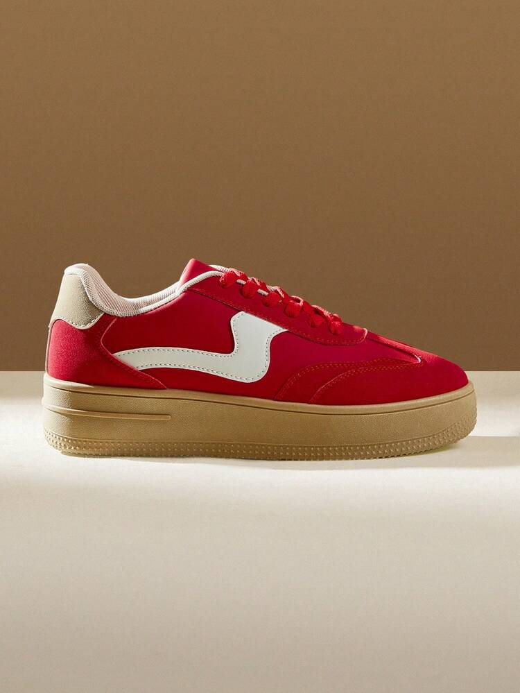 CUCCOO EASI 2024 New Leopard Print Platform Sneakers For Women, Casual Athletic Sport Shoes