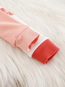 Cozy Pixies 4 件套男婴舒适睡衣套装，植物与花卉印花柔软针织短袖上衣和短裤 - 薑色 - 查看 3