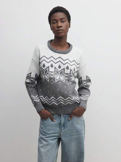 BizChic Chaqueta de punto informal de lana gris sólido para mujer, atuendo para Día de Acción de Gracias, Navidad y uso diario