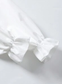 Tween Girls' Elegant 3-Piece Set: White Collared Long Sleeve Shirt, Double-Breasted Sleeveless Vest, And Pants