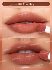 SHEGLAM Pout Pillow Cushion Matte Liquid Lipstick-Hit The Hay Long Lasting Liquid Lipstick Matte Finish Sponge Tip Applicator Lip Gloss Moisturizing Non-Sticky Lip Gloss Brand Beauty Makeup Face Paint Cosmetic For Women Girls Perfect For Fall Winter Ideal For Y2K Fancy Fashion Suitable For Birthday Christmas Present Party Ready Best Color