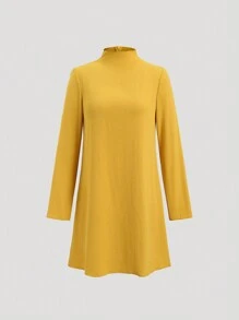 SHEIN Unity Váy mặc hàng ngày đơn giản dành cho nữ - Màu vàng - Xem 1