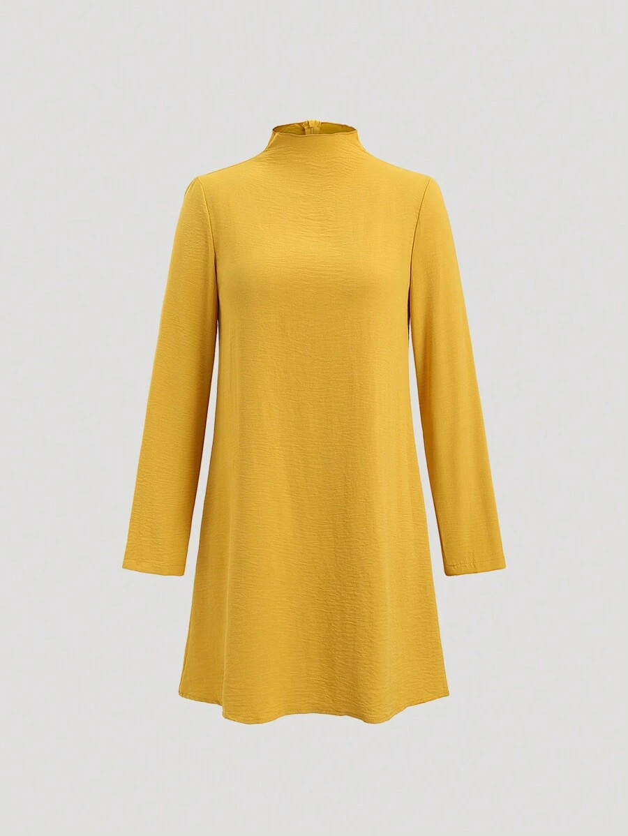 SHEIN Unity Váy mặc hàng ngày đơn giản dành cho nữ - Màu vàng - Xem 1