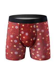 3pcs Set Men's Christmas Print Boxer Briefs - Multicolor - View 4