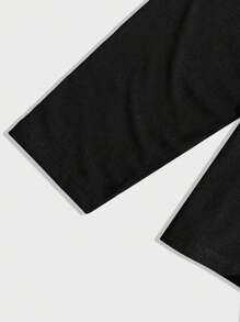 RueChic Ensemble de t-shirt à manches longues régulier imprimé avec lettre en coton pour homme, vêtement d'intérieur