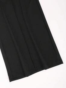 Chiquease 2 piezas Conjunto informal de mujer con parches y tela texturizada, otoño e invierno