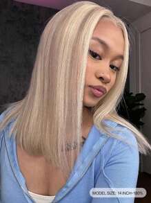 Highlight Blonde All Ready Wig Pre Bleached Pre Plucked Pre-Cut Lace Melting Lace 6x5 Glueless Straight Wear& Go Closure Bob Wig 100% Human Hair 9AM HAIR - S16/613 - View 2
