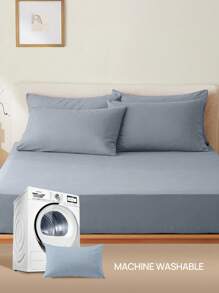 1 Stück einfarbiger Kissenbezug, ohne Kissenfüllung, Oeko-Tex zertifiziert, weicher Kissenbezug, knitterfrei, farbbeständig, weich und atmungsaktiv, ohne Füllung, maschinenwaschbar, Oeko-Tex zertifiziert