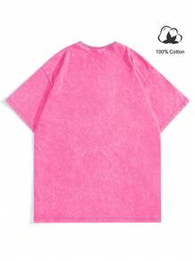 Manfinity EMRG T-shirt casual à col rond à manches courtes avec imprimé graphique pour hommes