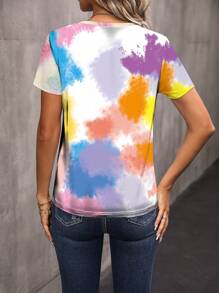 INAWLY Camiseta de manga corta casual con gráfico de gato para mujeres, blusas con estampado gráfico para mujeres