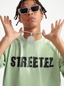 Manfinity VCAY Men's Casual Letter Print Short Sleeve T-Shirt