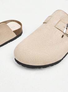 Styleloop Women's Solid Color Minimalist Fluffy Flat Casual Shoes Valentines - Apricot - View 3