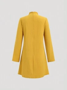 SHEIN Unity Váy mặc hàng ngày đơn giản dành cho nữ - Màu vàng - Xem 2