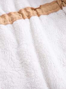 SHEIN Leap Crew Teen Girl's Khaki Thermal Lined Letter Pocket Hoodie Thick Warm Long Waist Coat, Autumn & Winter