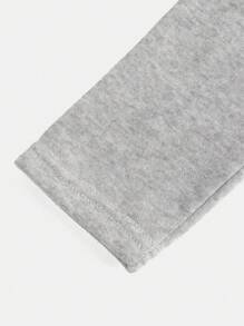 SHEIN ChillGRL Tween Girl Hooded Cropped Fleece Sweatshirt - Casual Basic Sports Outerwear