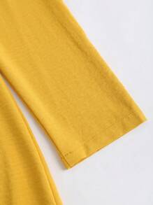 SHEIN Unity Váy mặc hàng ngày đơn giản dành cho nữ - Màu vàng - Xem 4