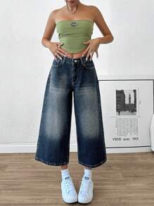 RueChic Y2K VINTAGE LOW RISE BERMUDA JEANS