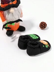 可爱卡通万圣节夜光婴儿运动鞋 - 黑色 - 查看 3