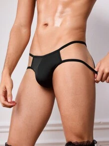 DrisQ Men's Solid Color Hollow Sexy Briefs