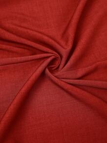 SHEIN LUNE 女士经典披肩领褶皱七分袖西装外套，适合秋冬季日常通勤，休闲百搭 - 酒紅色 - 查看 7