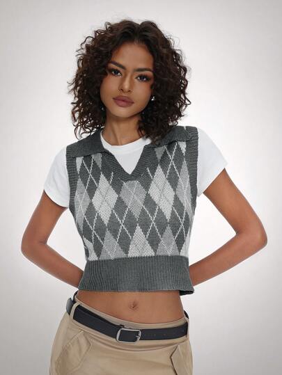 Forever 21 秋季毛衣 返校季 学院风 背心