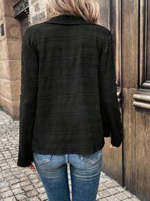 SHEIN LUNE Casual Zip-Up Collar, Pocket Decoration, Versatile Women Shirt For Daily Wear