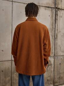 Forever 21 90's Oversized Cord Shirt In Tan Fall/Winter