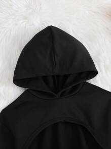 SHEIN 3 件套 Tween 女孩休闲连帽短款运动衫、无袖罗纹背心和迷彩慢跑裤 - 彩色 - 查看 3