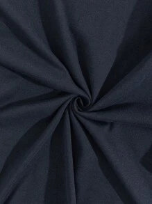 EURMUSE Bộ đồ ngủ dài tay in hình gấu trúc bằng cotton và quần dài cho nam - Màu xanh hải quân - Xem 5
