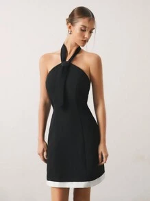 SHEIN Unity 女士商务休闲装、办公室时尚装扮、复古风 - 黑色 - 查看 7