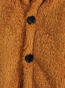 3pcs/Set Young Boy Mid-Length Plush Jacket Set With Plush Hoodie Sweatshirt And Elastic Waist Plush Pants, Soft & Warm Outfit For 4-7 Years Old In Autumn/Winter - Black - View 7