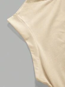 Slaydiva Große Größen einfaches Muster einfarbiges T-Shirt mit Kurzarm für Freizeitkleidung im Sommer