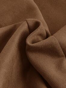 SHEIN MOD Plus Size Solid Color Front Tie Wide Strap Casual Shirt