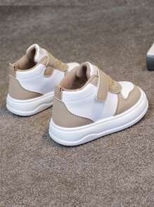 1 双婴幼儿中帮休闲运动鞋，舒适平底，适合日常穿着、运动和跑步，四季皆宜 - 卡其色 - 查看 4